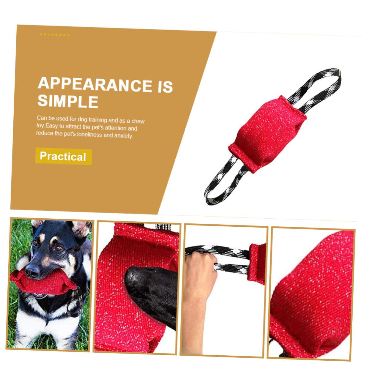 POPETPOP 2 Piezas De Almohada para Morder Bolsa para Morder Palo para Morder Juguete para Mascotas Funda para Mordedura De Perro Almohada para Tirar De Perro Juguete para Masticar