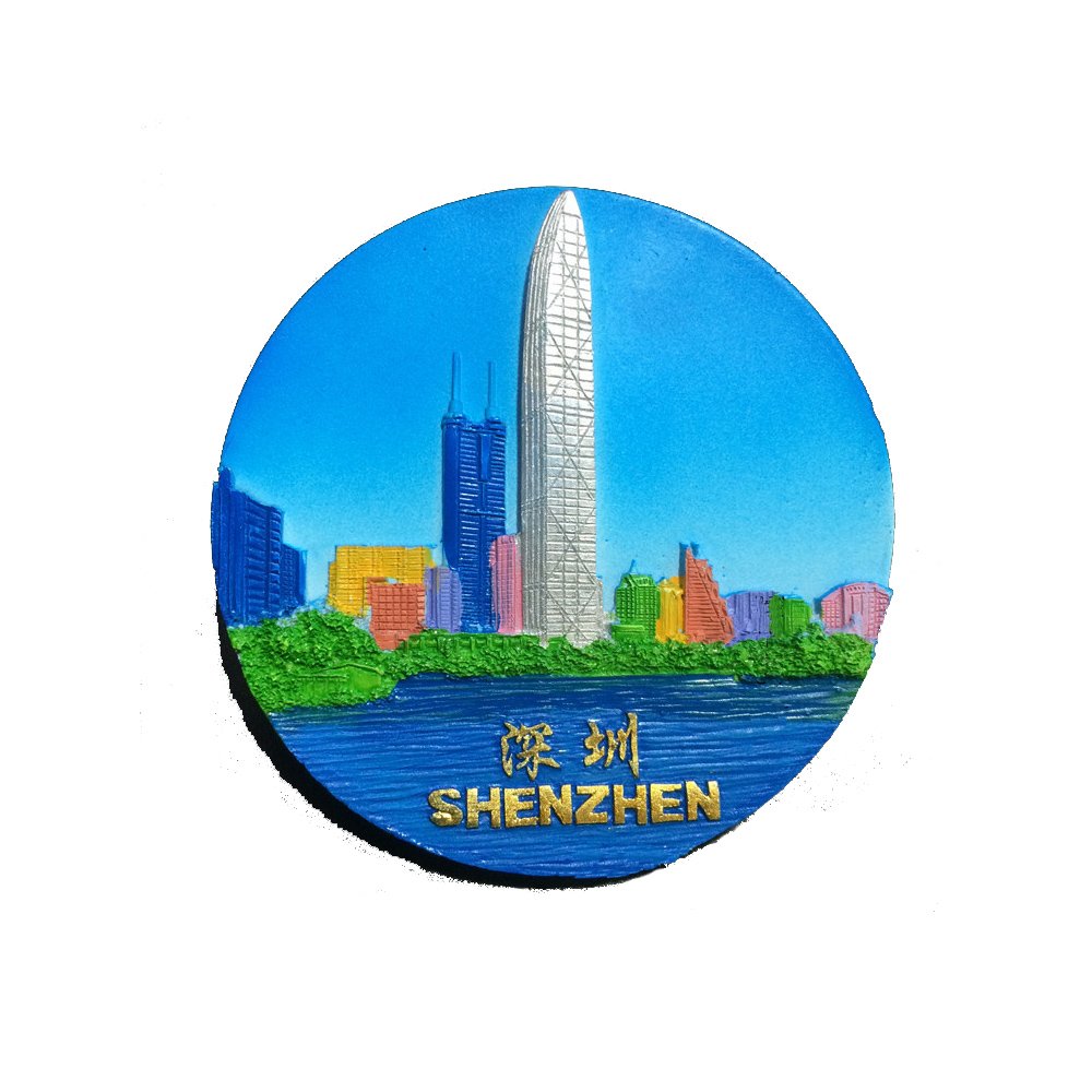 Wedarego Blue China 3D Refrigerator Magnet,Shenzhen Tourist Attraction Souvenirs,Creative Home Decoration