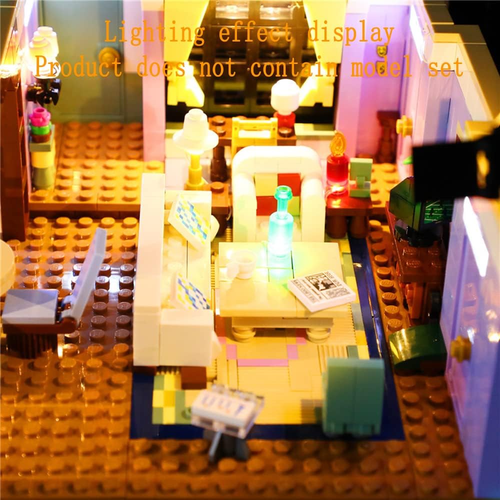 GEAMENT LED Light Kit Compatible with Lego The Friends Apartments - Lighting Set for Creator 10292 Building Model (Model Set Not Included)