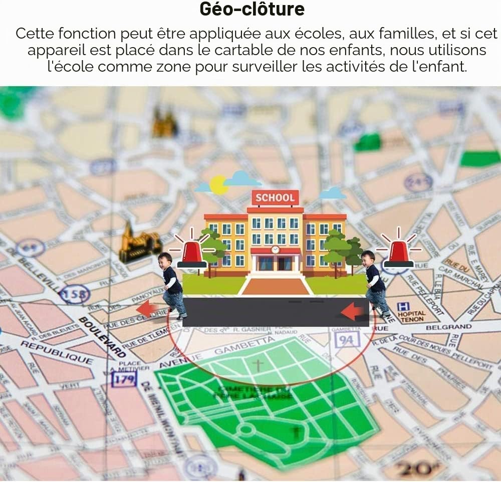 TK913 Mini Traceur GPS, Puissant Traceur GPS magnétique positionnement avec SIM Gratuit en Temps réel pour Animaux, Enfants, localisateur Anti-Perte APP Gratuit