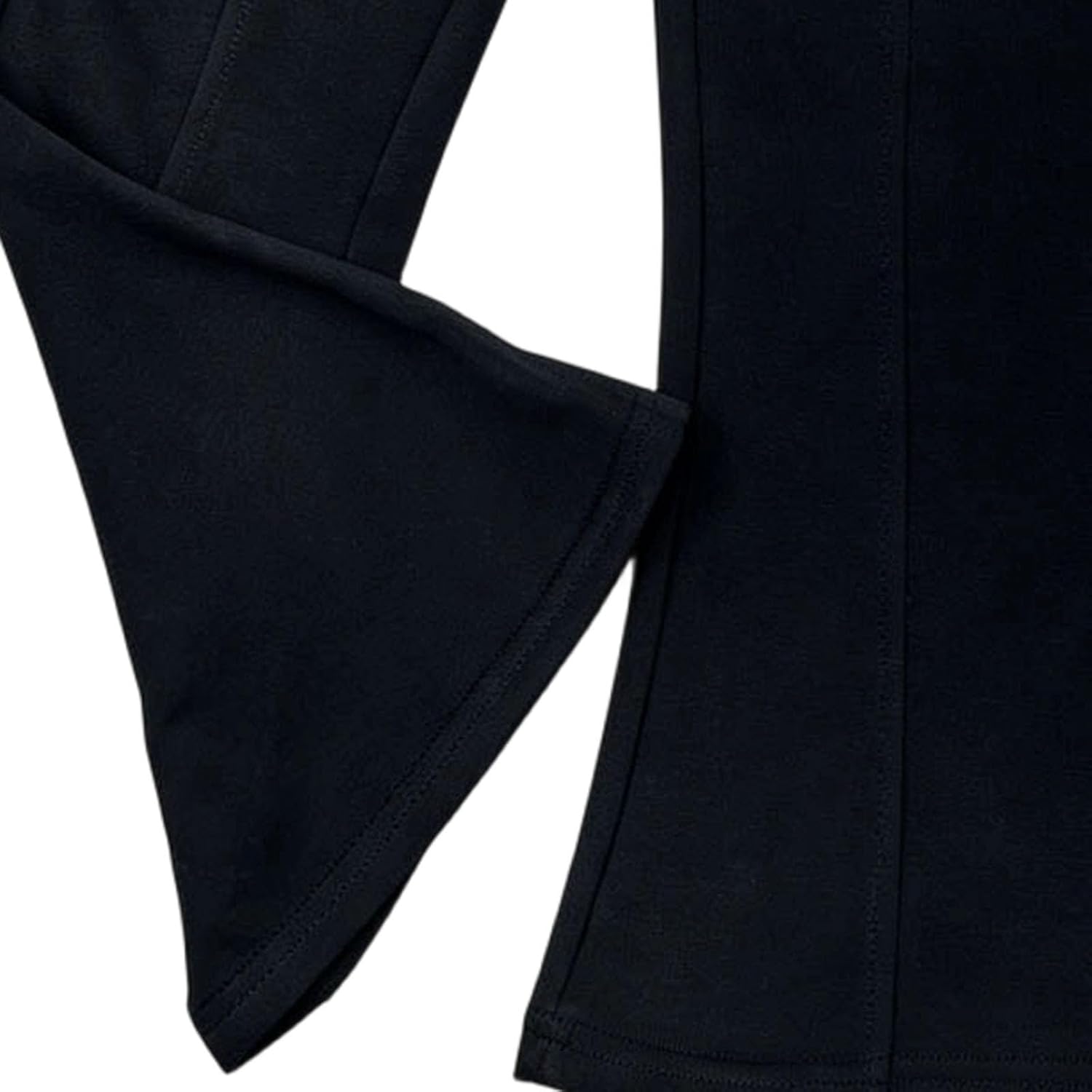 Oplxuo Girls Flare Sweatpants Elastic Waist Pocket Casual Bell Bottom Pants