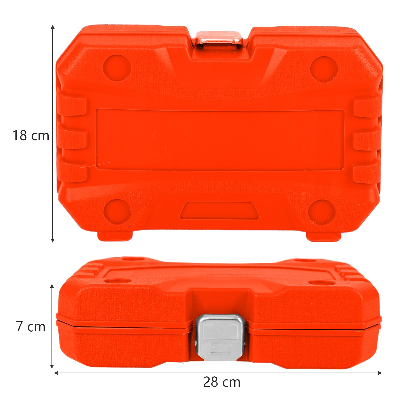 GYMAX Juego de Vasos de Pinza de Freno de Impacto de 16 Piezas, Kit de Herramientas de Desmontaje de Pinza de Freno de Alto Par de Apriete Cuadrado 1,3 cm, con Caja, con BMW, AUDI, Benz (Naranja)