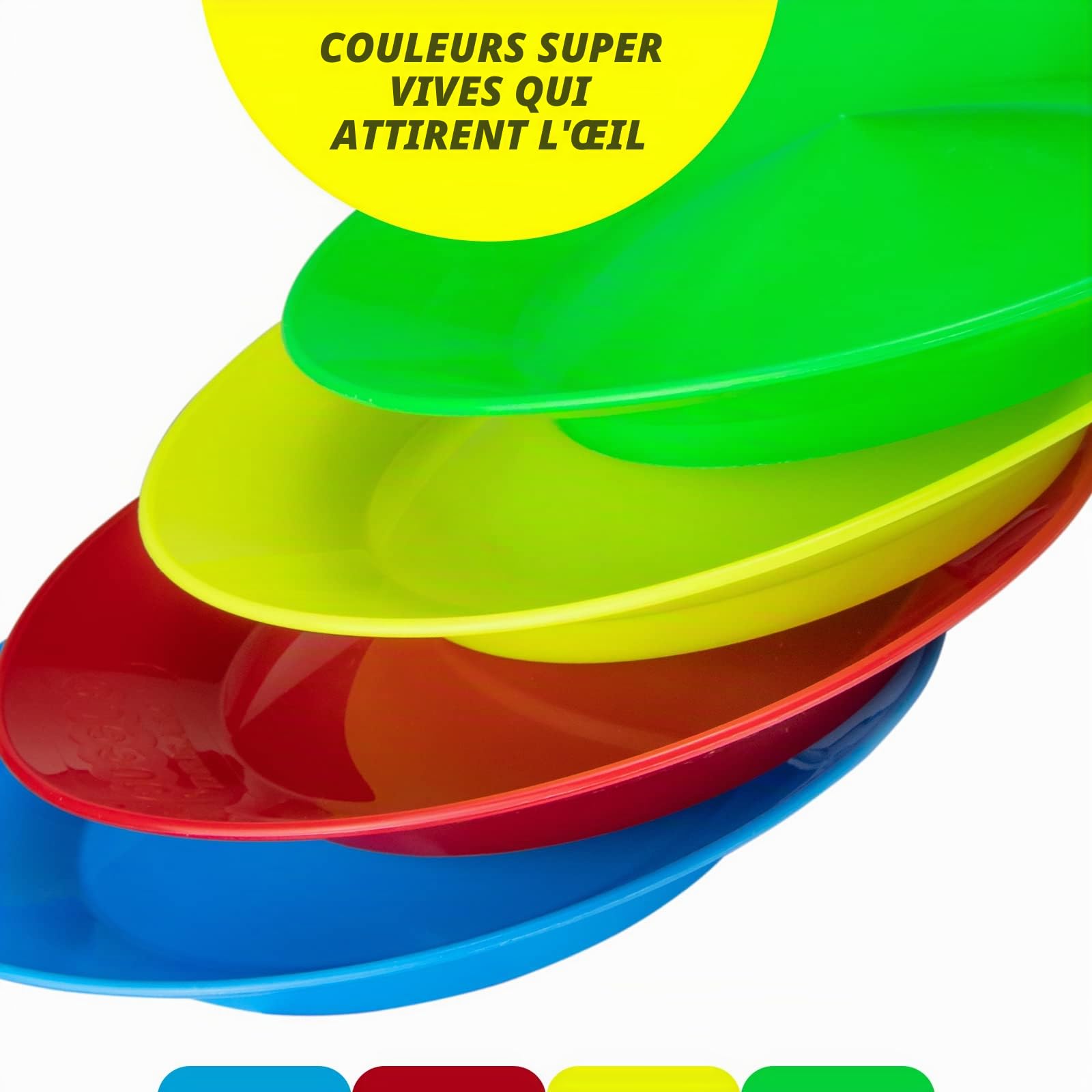 Juggle Dream Kit 4 Assiettes Chinoises 4 Bâtons Divisibles - Plat de Jonglage Chinois