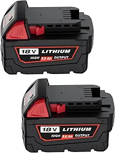 HOCHSTERN 2Pack 8.0Ah Replacement for Milwaukee M-18 Battery Compatible with Milwaukee 18V Lithium Battery 48-11-1862 48-11-1852 48-11-1882 Cordless Tools