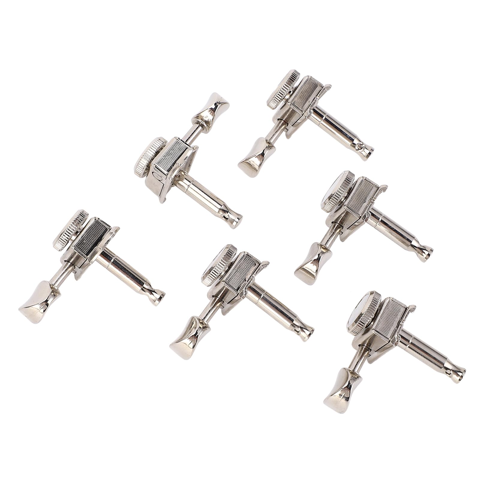 AMONIDA 6 Afinadores de Bloqueo de Guitarra, Clavijeros de Guitarra Eléctrica Vintage con Eje Estable Mejorado y Superficie Galvanizada, para Acústica Zurda