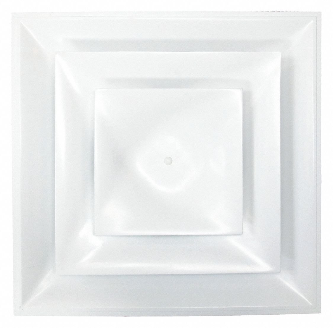 Stratus Plastic Cone Diffuser, Ceiling, 12" Duct, White