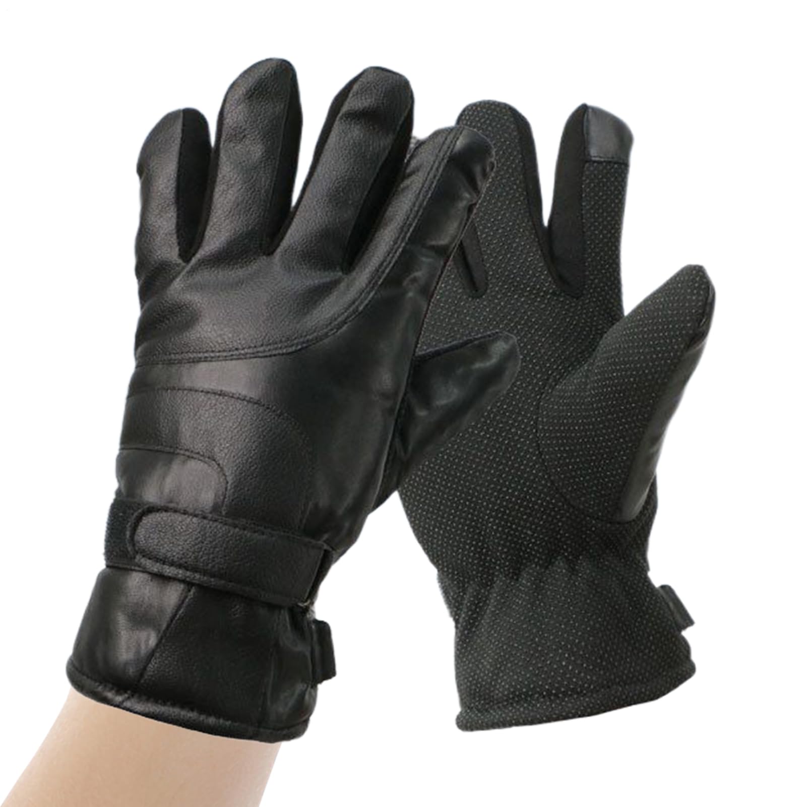 Guantes calefactables USB impermeables de esquí invierno ciclismo para mujer 8
