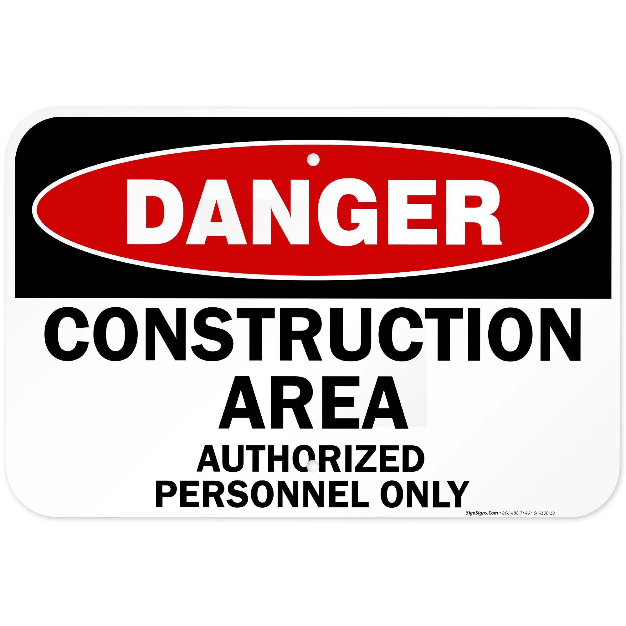 Danger Construction Sign - Authorized Personnel Only -14 Danger Construction Sign - Authorized Personnel Only -14
