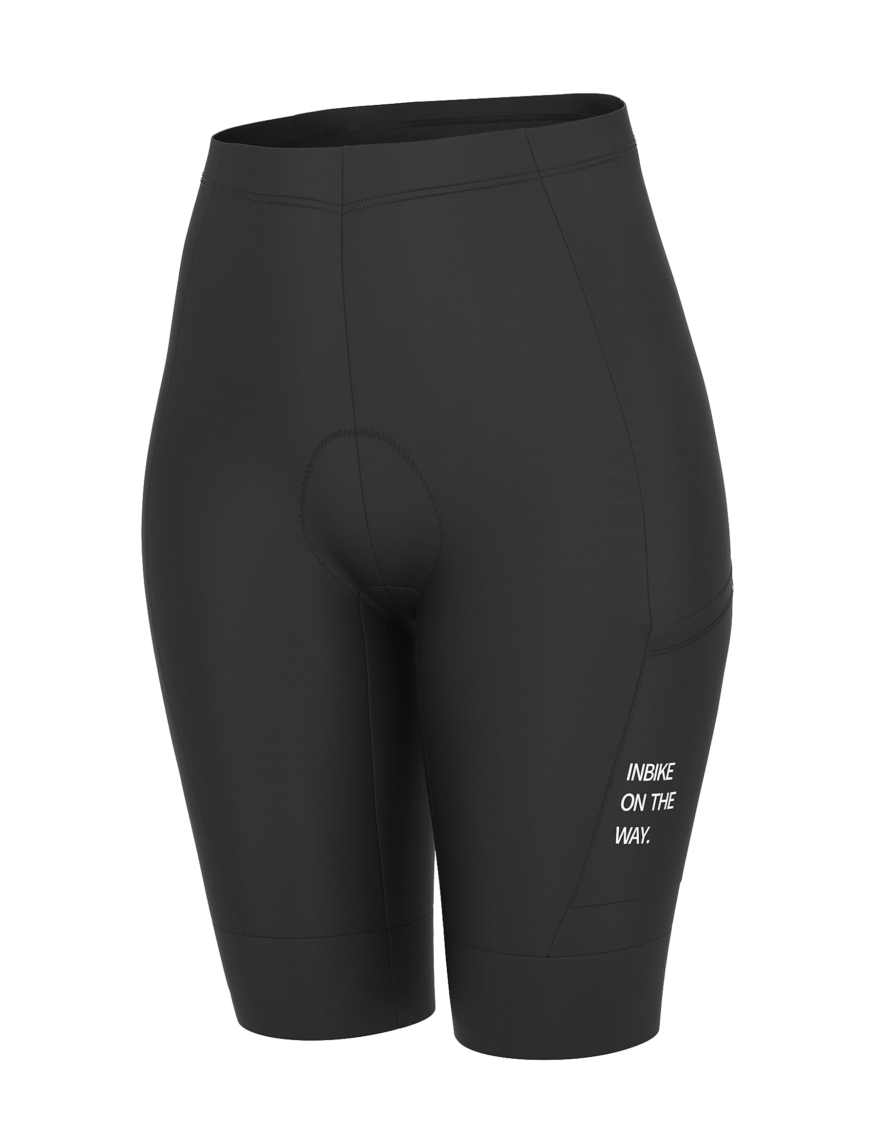 INBIKE Shorts Velo pour Femme Rembourré Gel avec Poche Côtée Gauche pour VTT Cuissards Cycliste Respirant Elastique CJ310