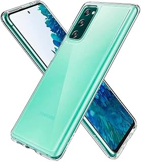 جراب حماية كريستالي صلب ورفيع فاخر مقاوم للاصفرار لموبايل سامسونج جالاكسي S20 FE - شفاف