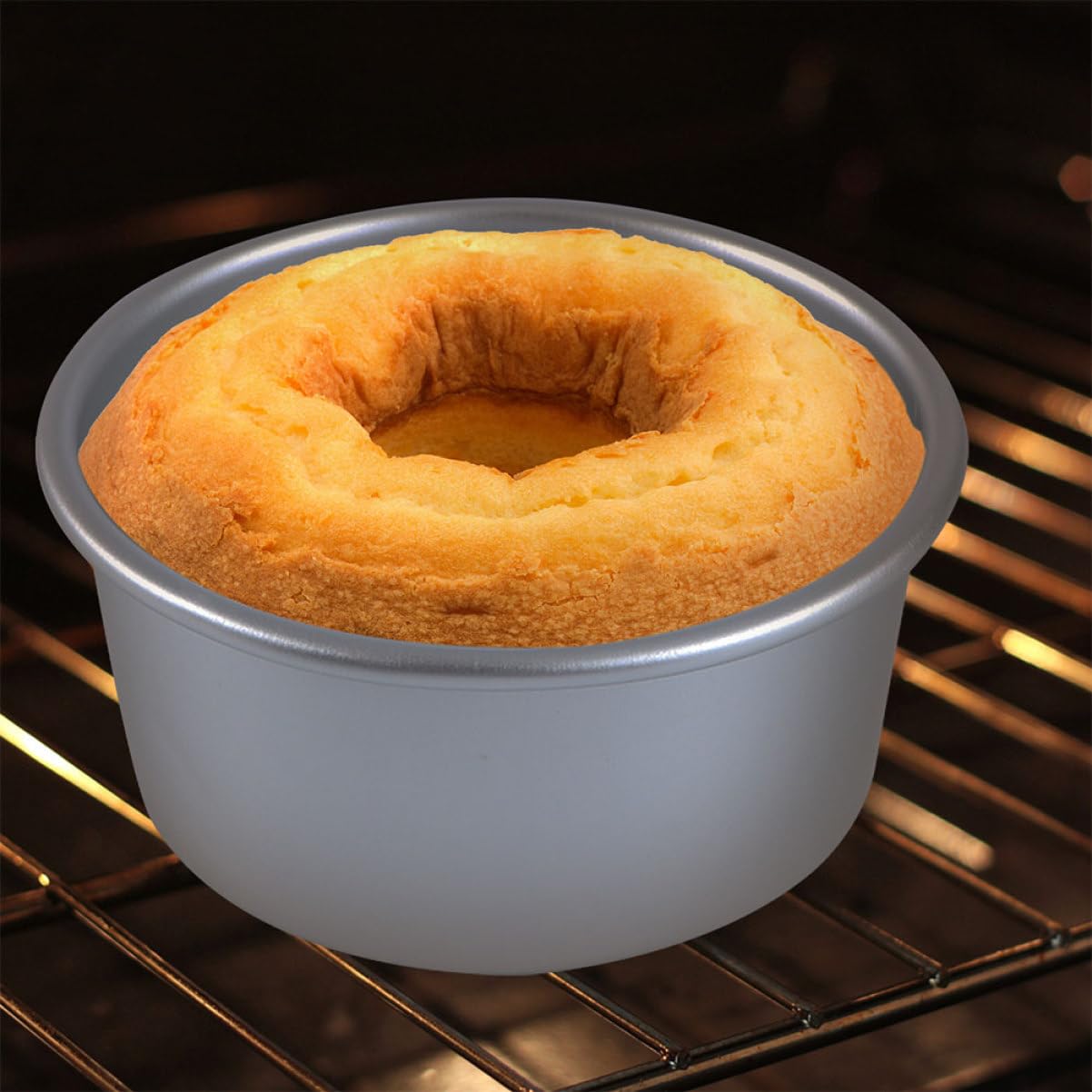8 Moldes Redondos Resistentes al Horno para Hornear con Fondo Extraíble de Aleación de Aluminio Anodizado Ideales para Pastelería y Repostería en Cocina Doméstica