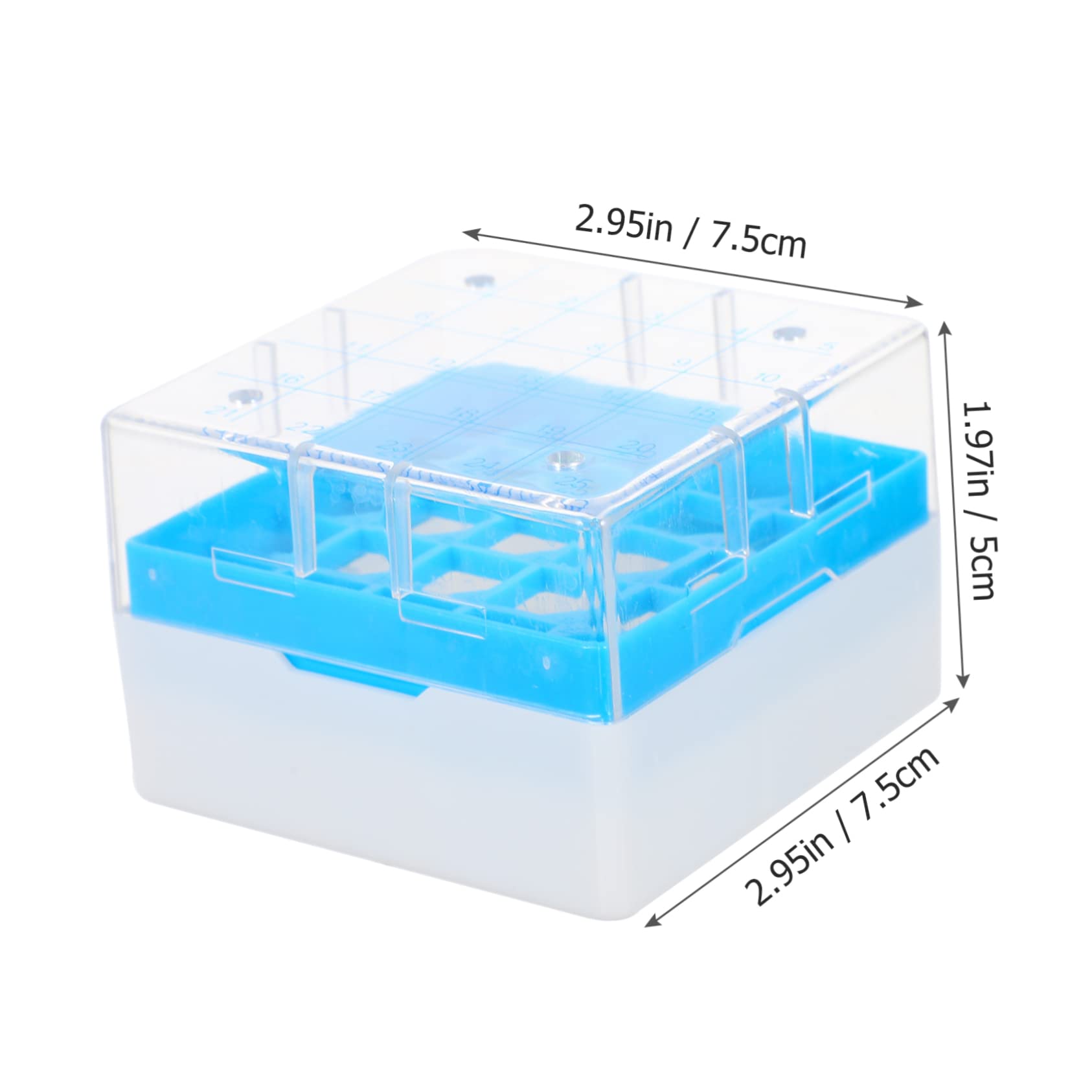 Garneck Box Polycarbonate Freezing Tube Storage Box Cryovial Tube Holder for Lab Use for Sample Identification Compatible with Microtubes