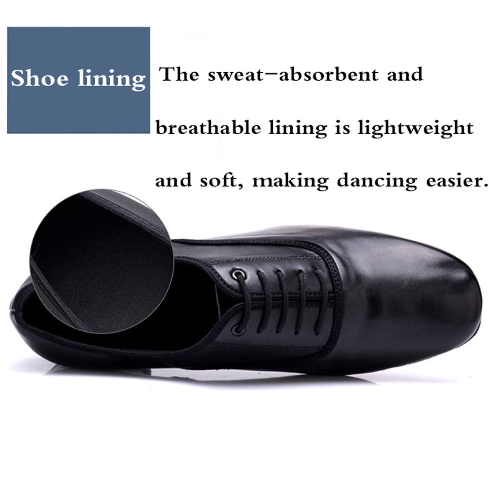 Zapatos De Baile Latino Para Hombre | Suela De Ante, Tacón 2.5 O 3.5 Cm | Transpirables, Con Cordones | Para Salón, Salsa, Bachata