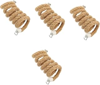 Balacoo Brinquedo De Corda Para Pendurar 4 Peças Brinquedos Para Mastigar Gaiola De Pássaro Grande Brinquedos De Escalada Balanço De Corda De Pássaro Poleiro Para Papagaios