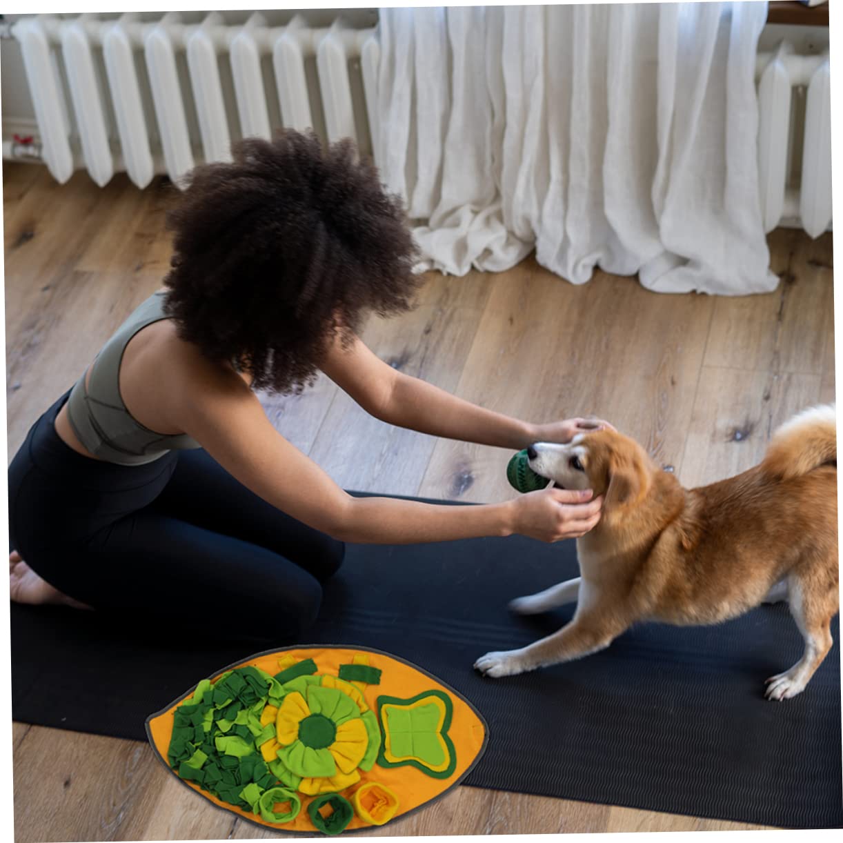 minkissy Tappeto Olfattivo per Cani in Pile Polare per Addestramento e Alimentazione Graduale, Tappetino Interattivo per Riduzione dello Stress e Stimolazione Mentale