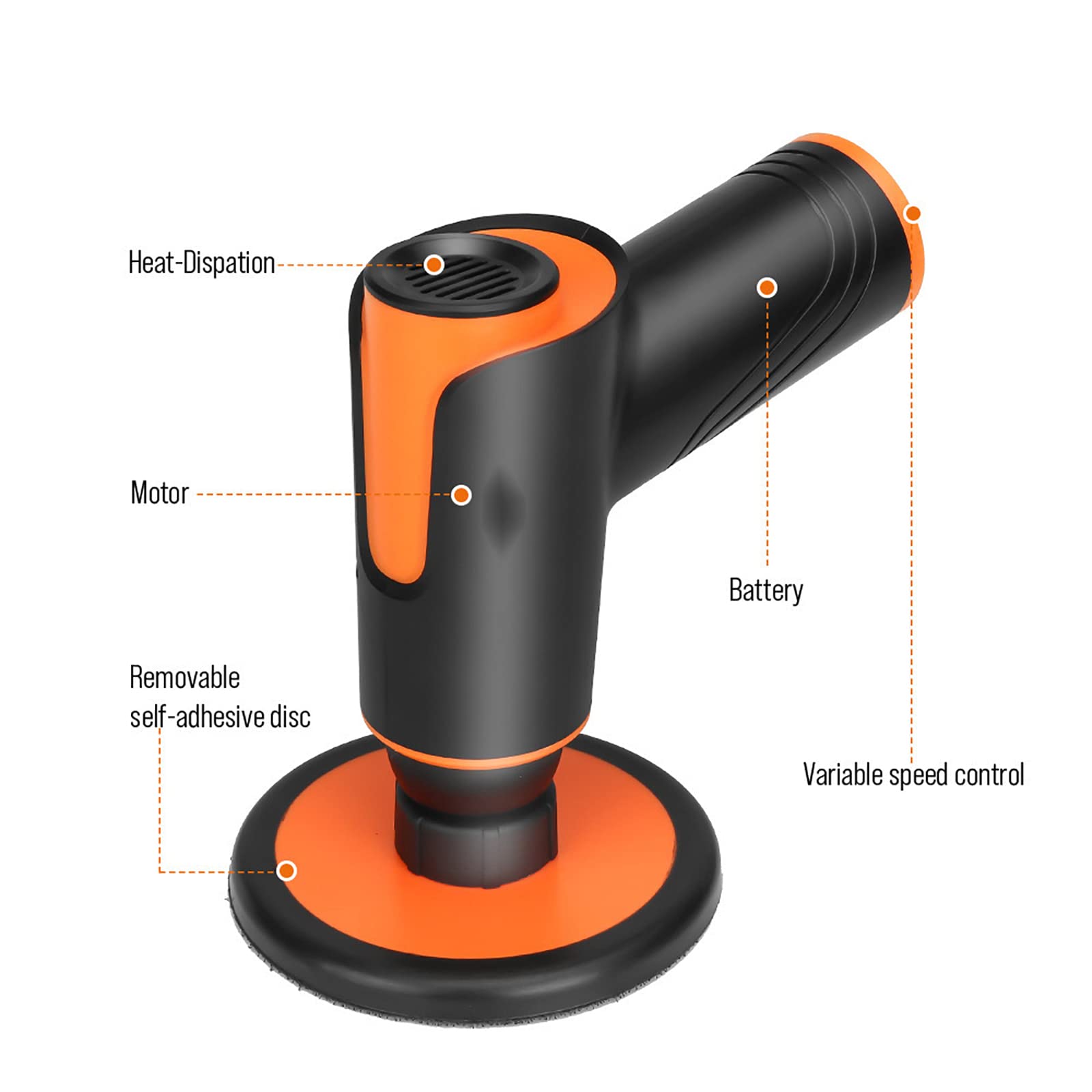 Pulidora De Búfer De Coche Rotativa, Pulidora De Búfer De Coche De Velocidad Variable De 100 W 2, Pulidora De Búfer De 1800 RPM Inalámbrica, para Barco, Pulido Y Encerado De Coches