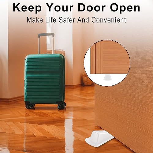 Miniatura 7 de Vanleonet Topes de puerta, topes de puerta para la parte inferior de la puerta, evitan los bloqueos, tope de puerta apilable resistente para