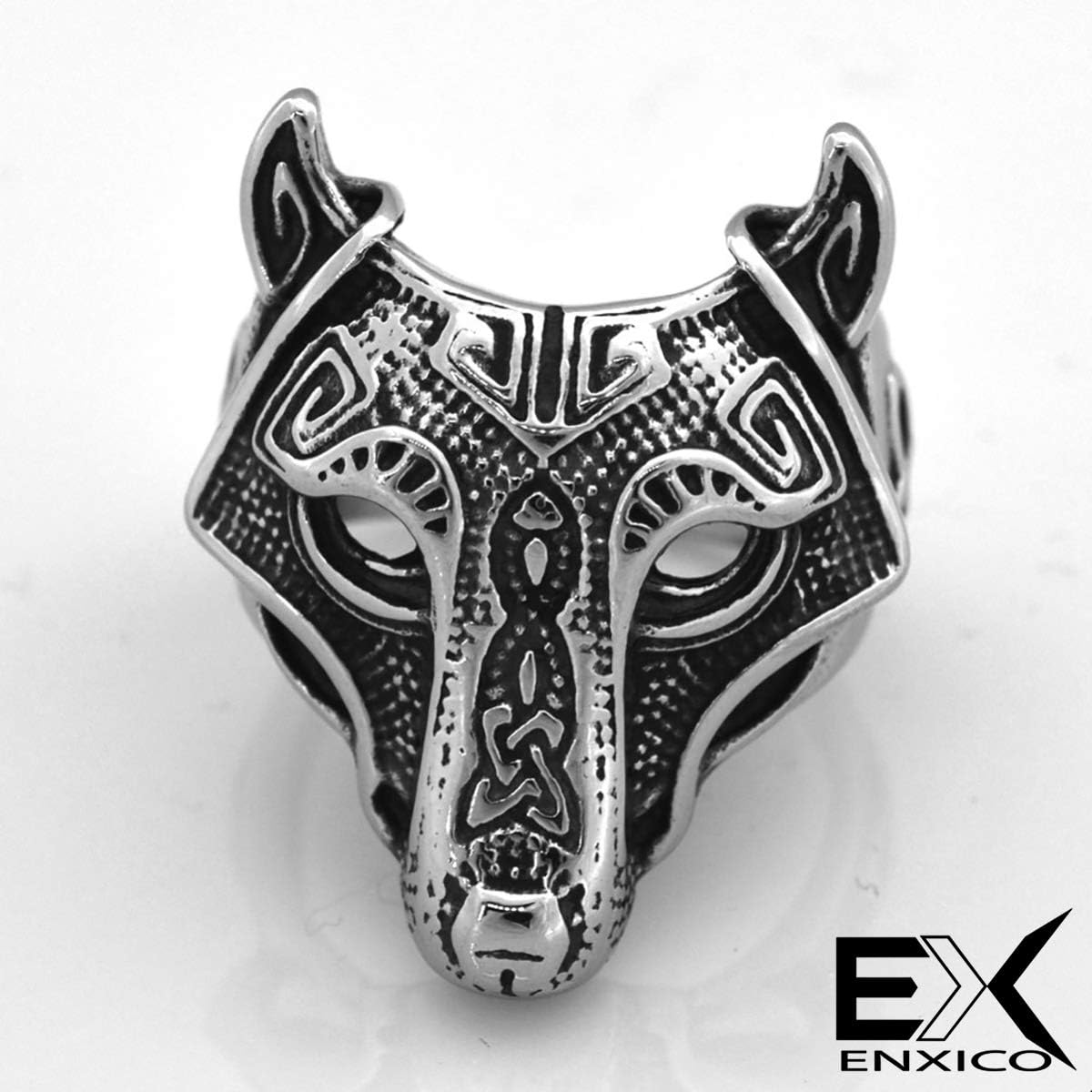 Fenrir Wolf Head Ring 316L Stainless Steel Norse Scandinavian Viking Jewelry - Image 3
