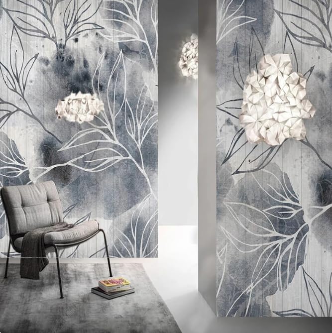 Papier peint fleurs aquarelle vintage style européen pour salon et chambre 300x210 cm