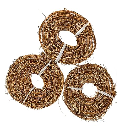 DIY Crafts Natural Grapevine Twig Garland Wreaths Decor 15-Feet for Wedding House Holiday Door Wall Decor (3PCS Green)