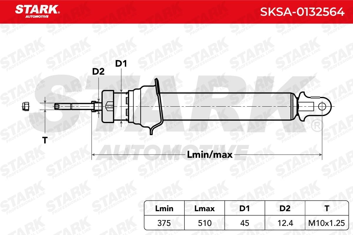 STARK SKSA-0132564, 2 szt Amortyzator zestaw przód Kompatybilny z MAZDA RX-8 SE, FE