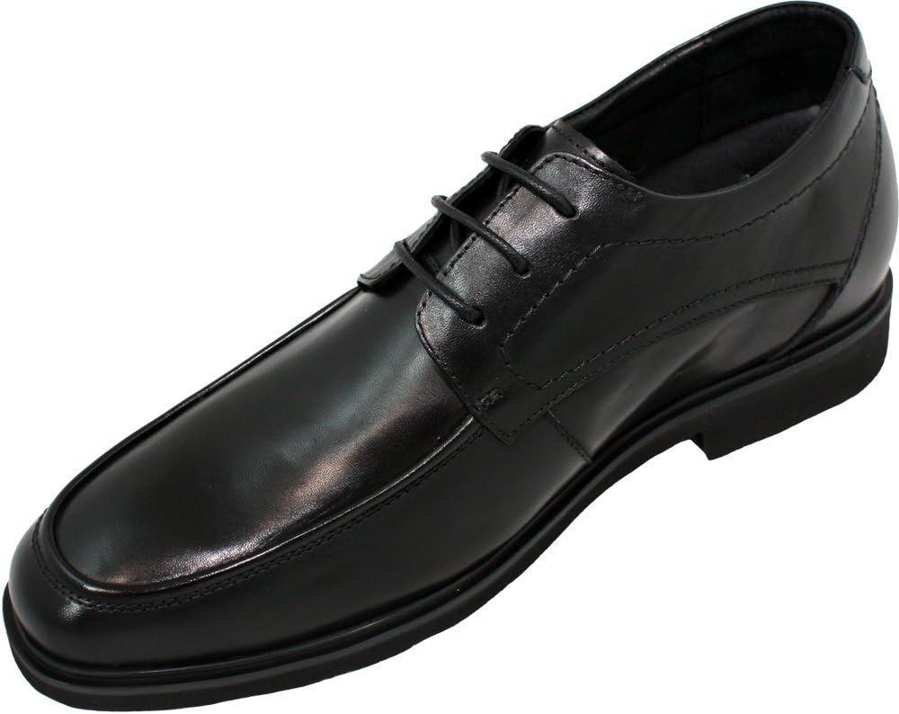 Calden Men's Invisible Height Increasing Elevator Dress Shoes - Black Premium Leather Slip-on Super Lightweight Formal Loafers - 2.8 Inches Taller - K312318 - Size 10 D(M) US - Image 2