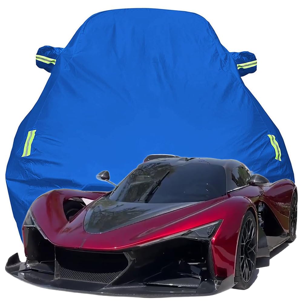 Copriauto Impermeabile for Zenvo Hypercars, Coperture for Esterni in Tessuto Oxford Traspirante Protezione da Pioggia, Sole e Polvere Antivento,Blue-Plus-Cotton