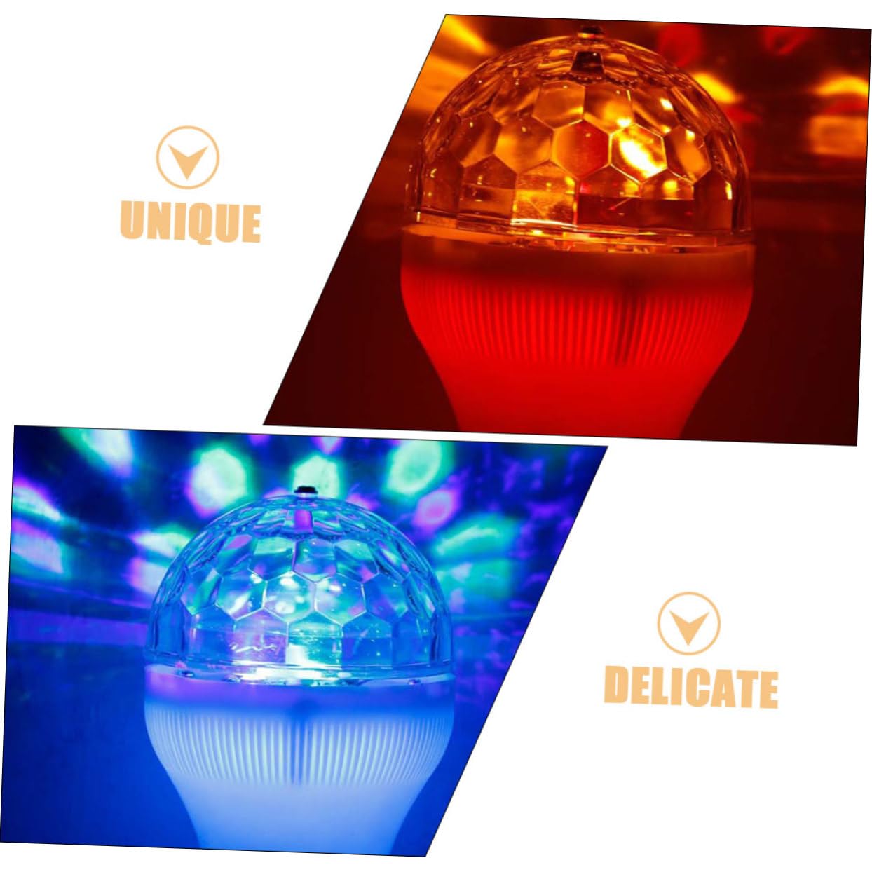 jojofuny RGB Rotating Disco Light Bulb Multi-Color Strobe Effect for Parties Vibrant Atmosphere for Ktv and Gatherings Installation for Home Dance Events