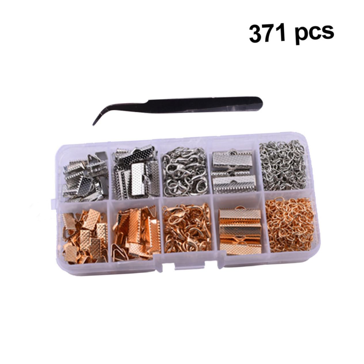 Lurrose 1113stücke Teiliges Diy Schmuckset Mit Goldenen Halsketten-clips Schmuckwerkzeug Und Zubehör Für Kreative Damen Und Mädchen Für Individuelle Schmuckherstellung