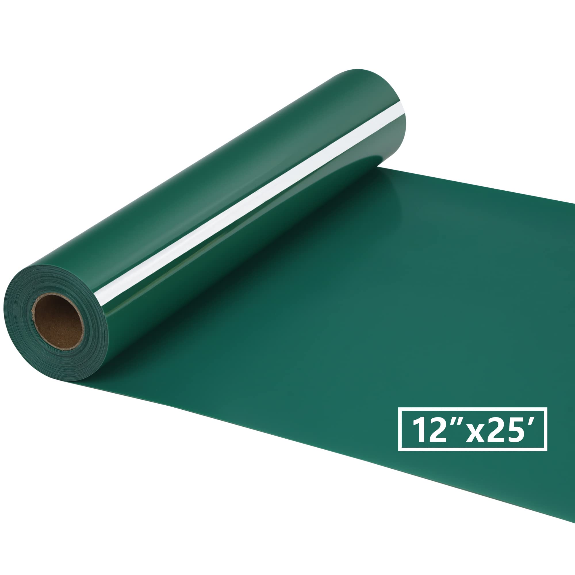 HTVVETUR HTV Iron on Vinyl 12Inch by 25ft Roll, Green Heat Transfer Vinyl