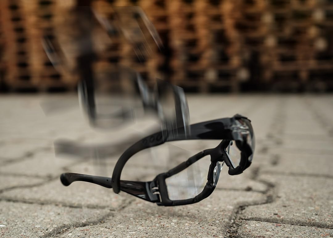 NEO TOOLS Kurze Arbeitshose Herren mit Arbeitsgürtel & Schutzbrille