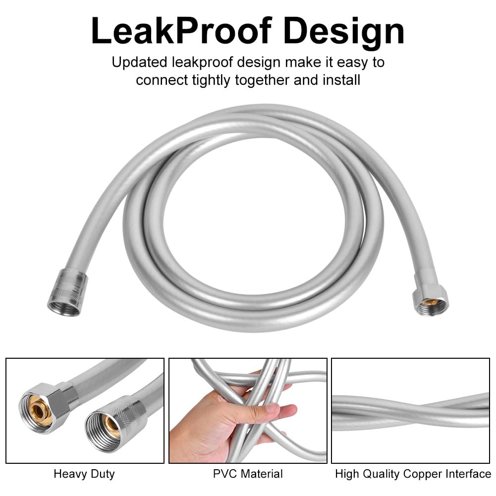 OSDUE Shower Hose 1.5m, PVC Shower Pipe,Universal Standard G1/2,Leakproof - Image 3