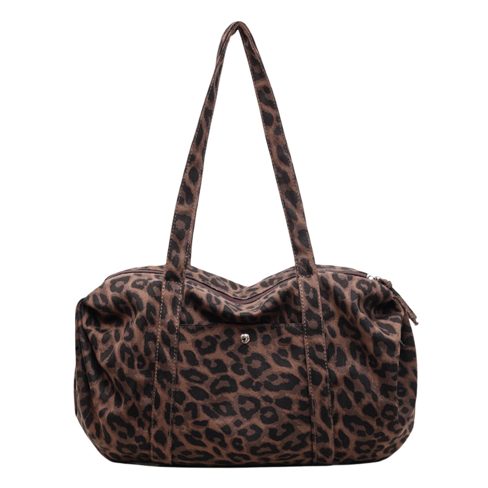 Sac à bandoulière léopard en nylon pour femmes et filles avec fermeture éclair pratique - 8
