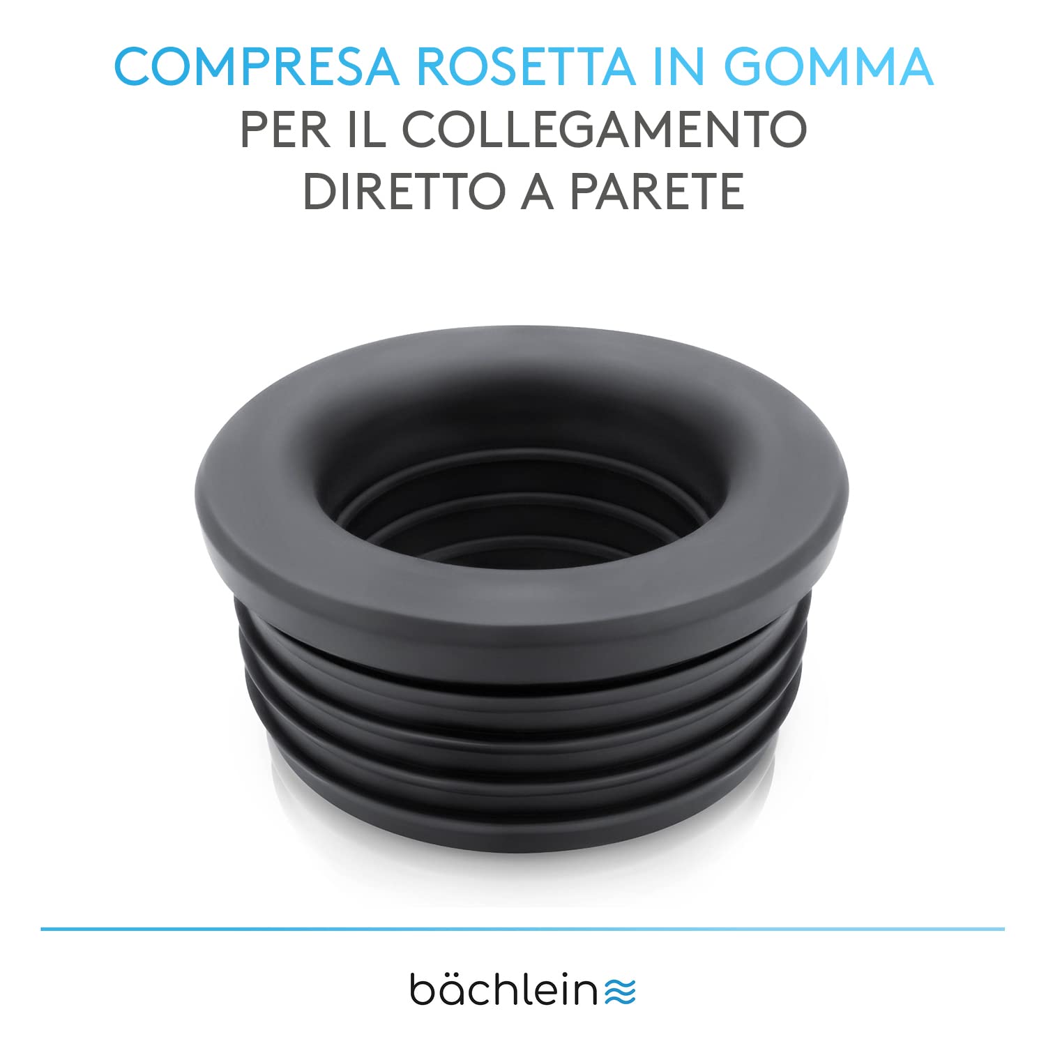 Bächlein Tubo Flessibile di Scarico per Lavabo - G 1 1/4" x 32 mm, Estensibile da 320-800 mm, Sifone Antiodore Regolabile Individualmente