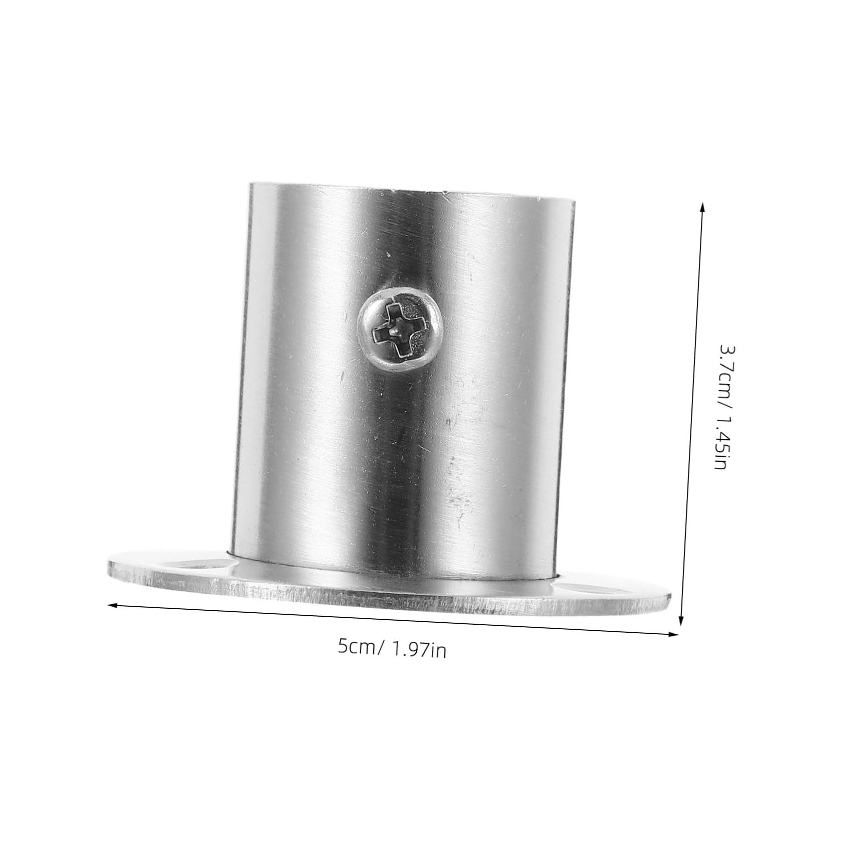 SOESFOUFU 4pcs Stainless Steel Closet Rod Flange Holder with Screws Bolts Adjustable Socket Bracket Support for Wardrobe Towel Bars Ceiling Mounting Durable Elegant Design