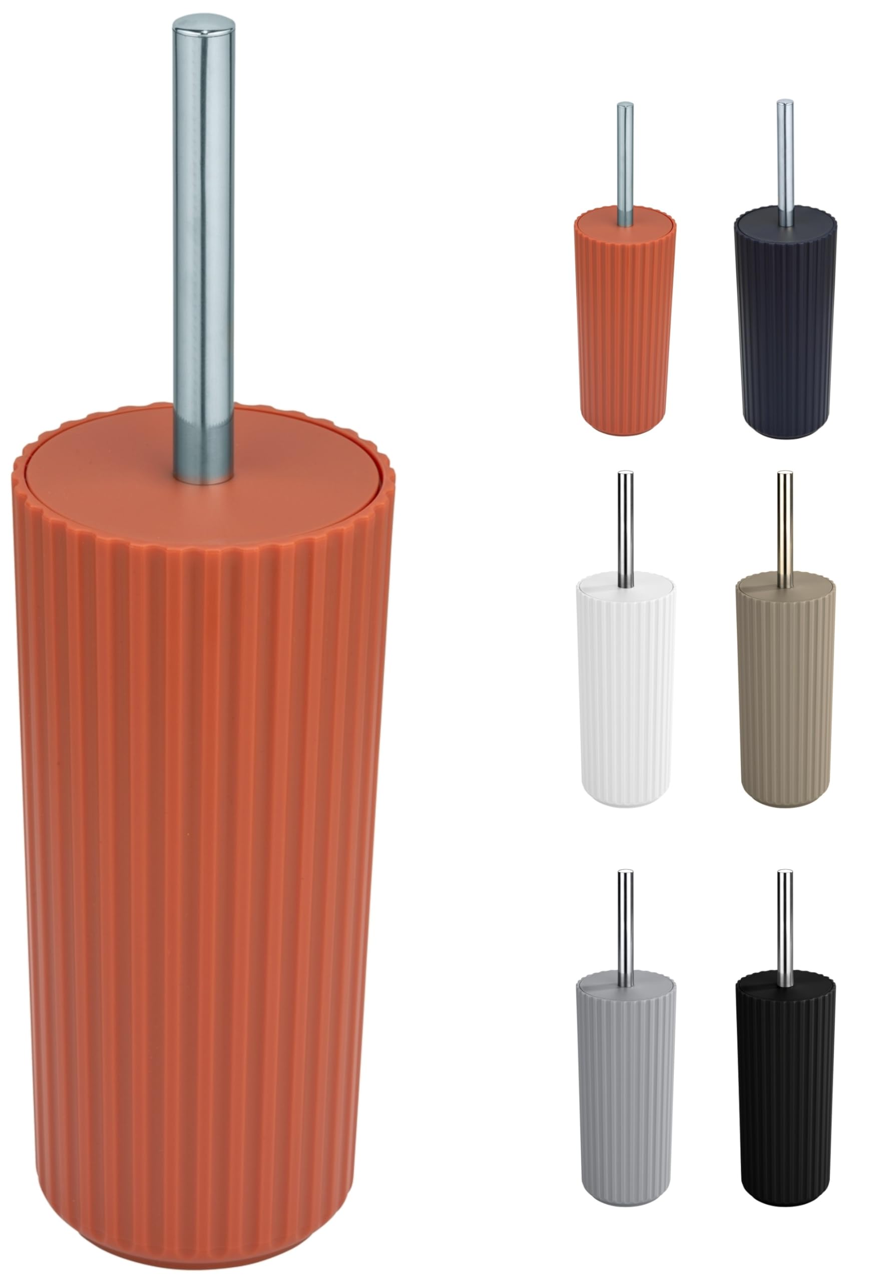 Wk Terracotta Alstar Enclosed Toilet Brush And Holder (Terracotta)