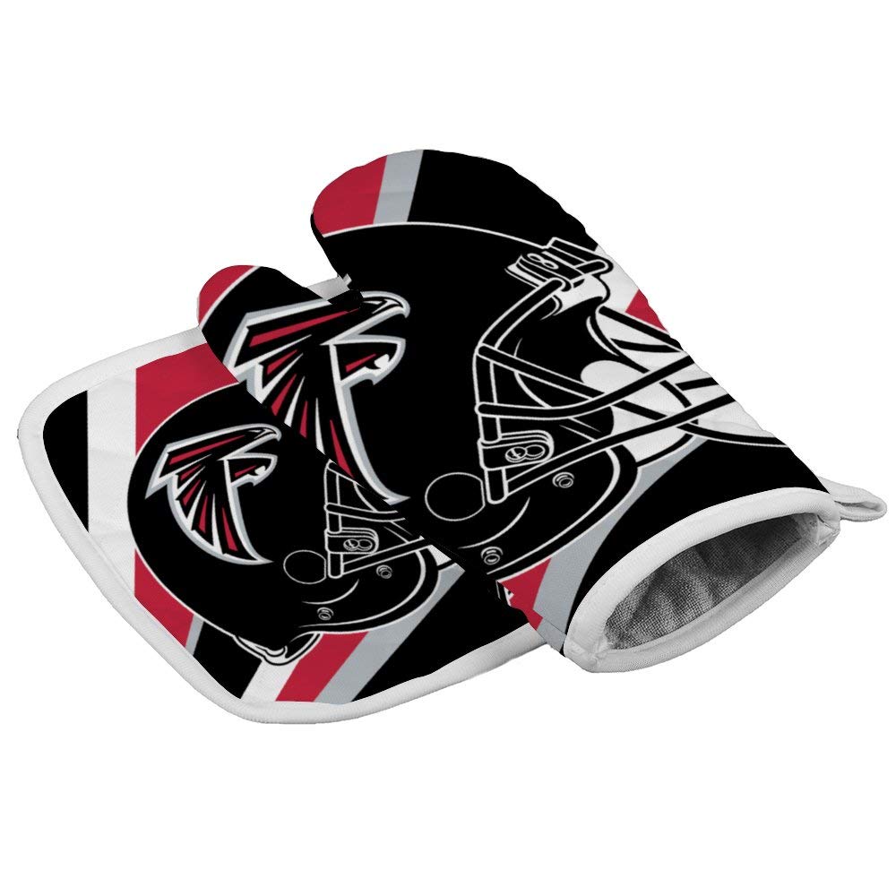 UCLIPERS Atlanta Falcons Oven Mitt and Pot Holder Non Slip Oven Gloves Heat Resistant Hot Plate