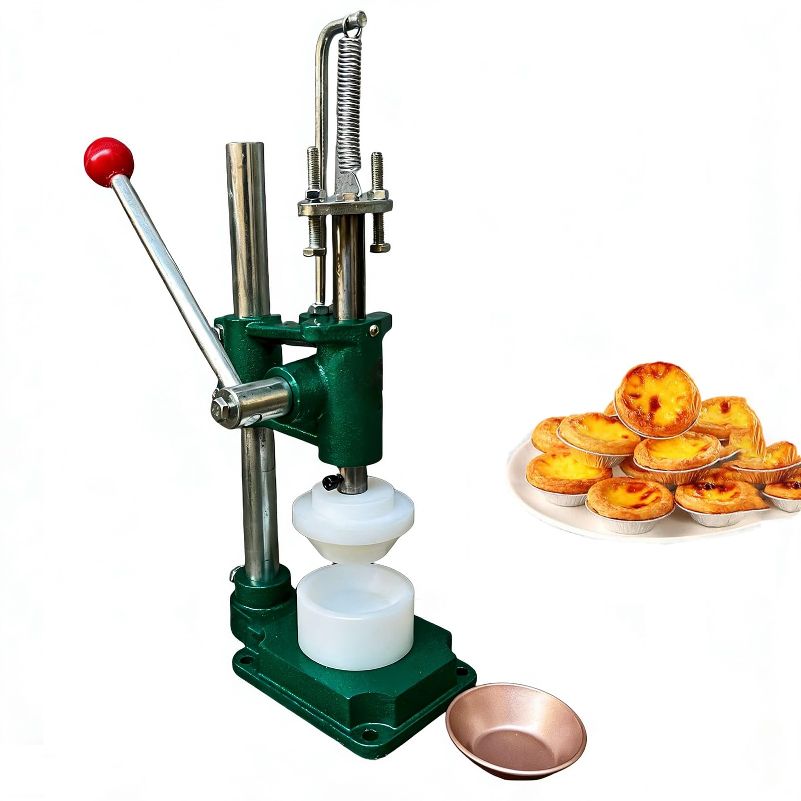 Macchina per la formatura di conchiglie, pressa per crosta da tavolo con stampo da 8 cm, creatore manuale per torte alla crema pasticcera per panetteria domestica, attrezzatura da forno compatta