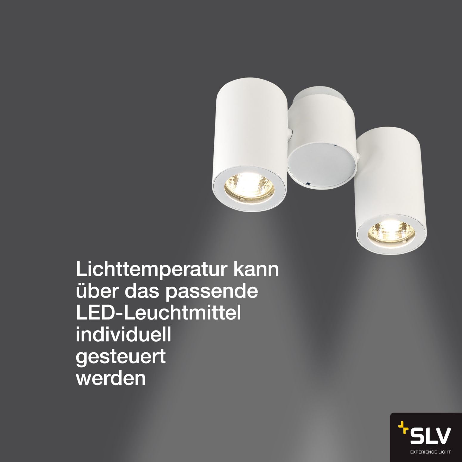 SLV LED Strahler ENOLA_B dreh- und schwenkbar | Dimmbare Wand- und Deckenleuchte zur Beleuchtung innen | LED Spot, Deckenfluter, Deckenstrahler, Decken-Lampen, Wand-Lampe | 2-flammig, GU10