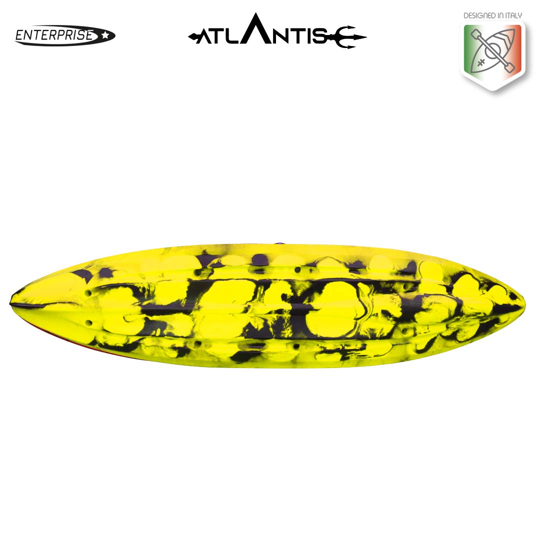 Atlantis Kayak-Canoa Enterprise 385 cm Giallo - 2 Gavoni - 2 Seggiolini - 2 Pagaie - 2 Portacanne