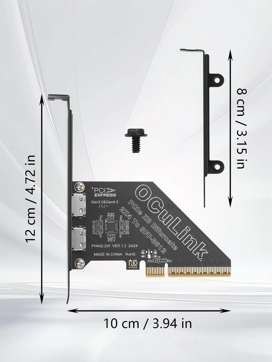 PCIe X4 4.0 Oculink SFF8611 i 8612 karta rozszerzeń zewnętrzna USB SSD zewnętrzna karta graficzna