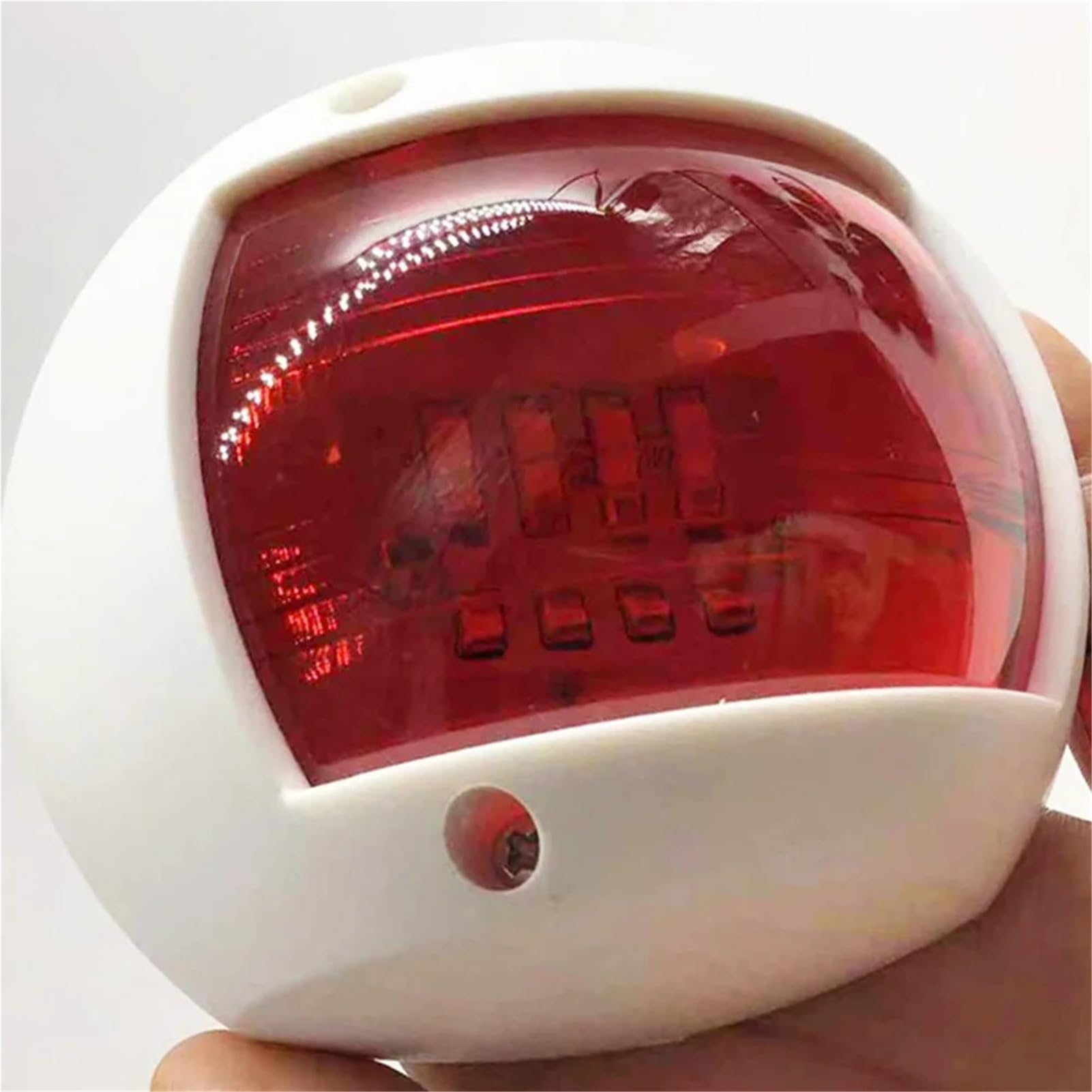 Bootsnavigationslicht Signallampe, Rot-grüne LED-Schiffsnavigationslichter 12V 24V 2 Stück mehrfarbig(White)
