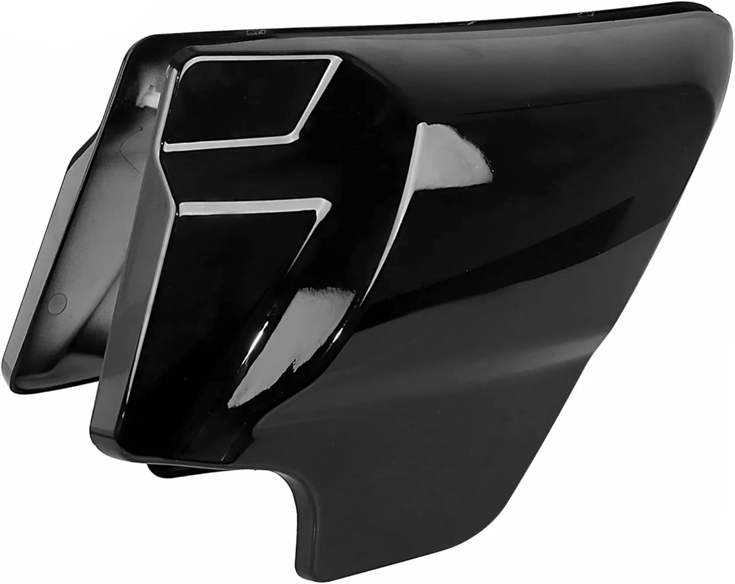 1 Pair Gross Black ABS (Plastic) Side Covers Panel for Harley Touring Electra Road King Road Glide Street Glide 1997-2007 (Vivid Black)