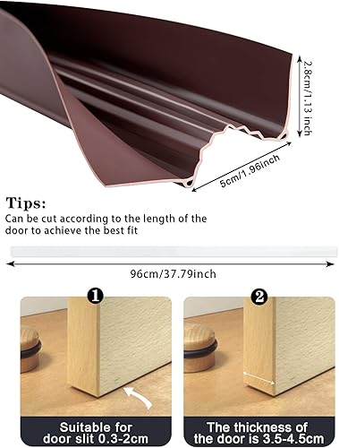 Miniatura 3 de Tapón de tira de sellado inferior de puerta topes de corriente de puerta selladores de puerta tira de sellado de costura barridos de puerta para