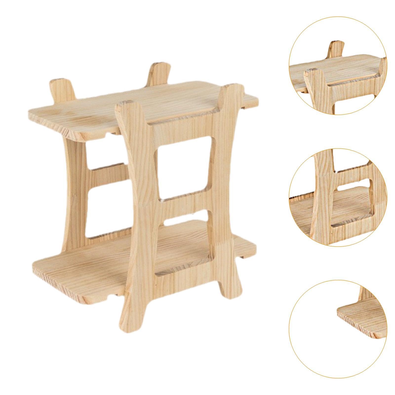 Présentoir de Table en Bois, Organisateur de cosmétiques, Support de Rangement Multifonctionnel décoratif, Porte-Parfum for comptoir de Bureau