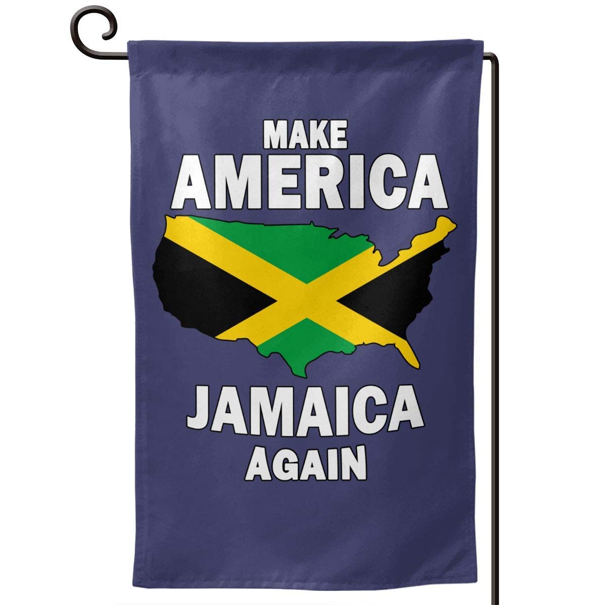 Jeewly Outdoor Flags Make America Jamaica Again Garden Flags Durable Outdoor House Banners for Patio Lawn Home Outdoor Decor 12.5x18In
