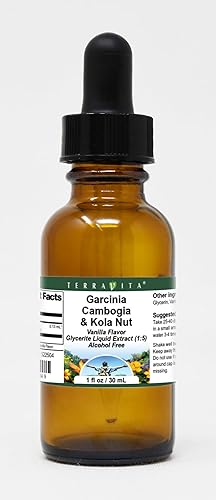 Garcinia Cambogia & Kola Nut Glicerita Extracto Líquido (15) - Sabor Vainilla (1 oz, ZIN 522504)