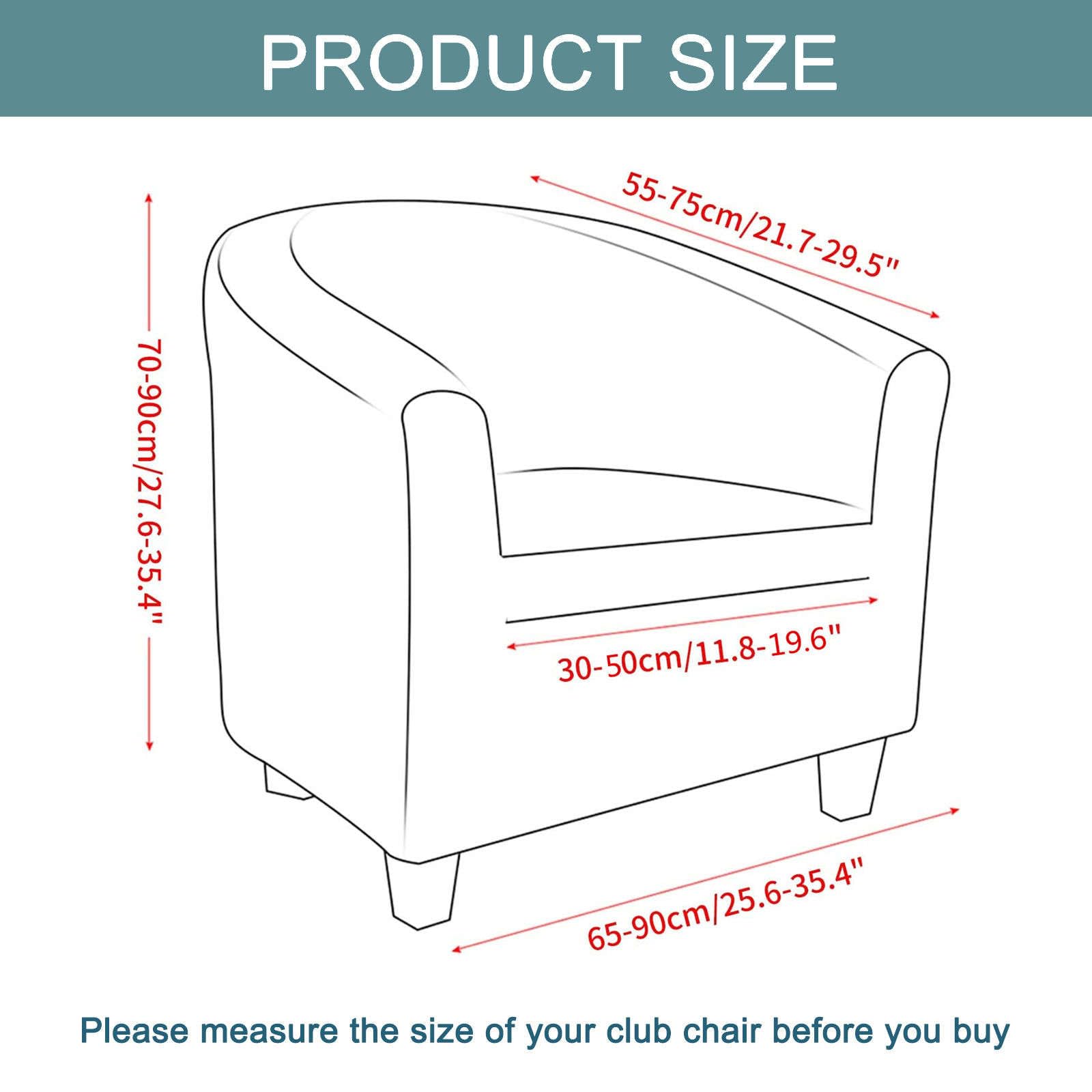 ZRCYXDW 2 Pieces Club Chair Slipcover Stretch, Printed Tub Chair Slipcover with Elastic Bottom Soft Nonslip Tub Chair Cover Washable for Living Room-O-2 Pieces