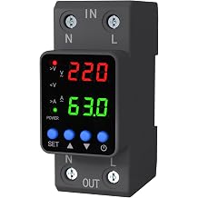 APIELE 110V/220V Voltage Protector, 1-63A Adjustable Smart Breaker Grey