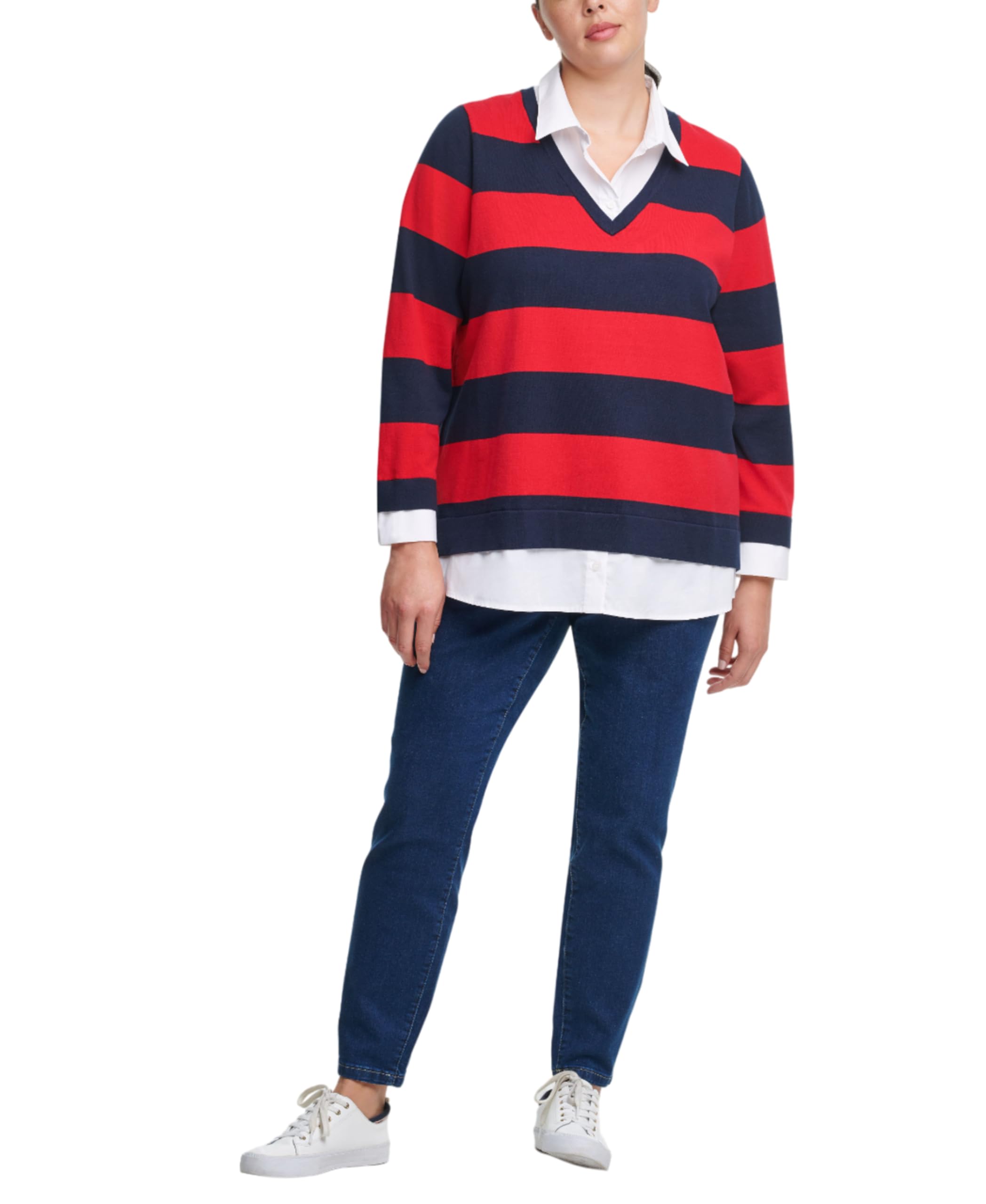 Tommy Hilfiger Women's Long Sleeve Collared Shirt